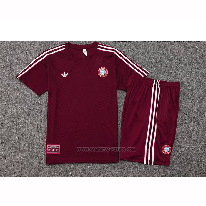 Chandal del Bayern Munich Manga Corta 2025-2026 Rojo - Pantalon Corto